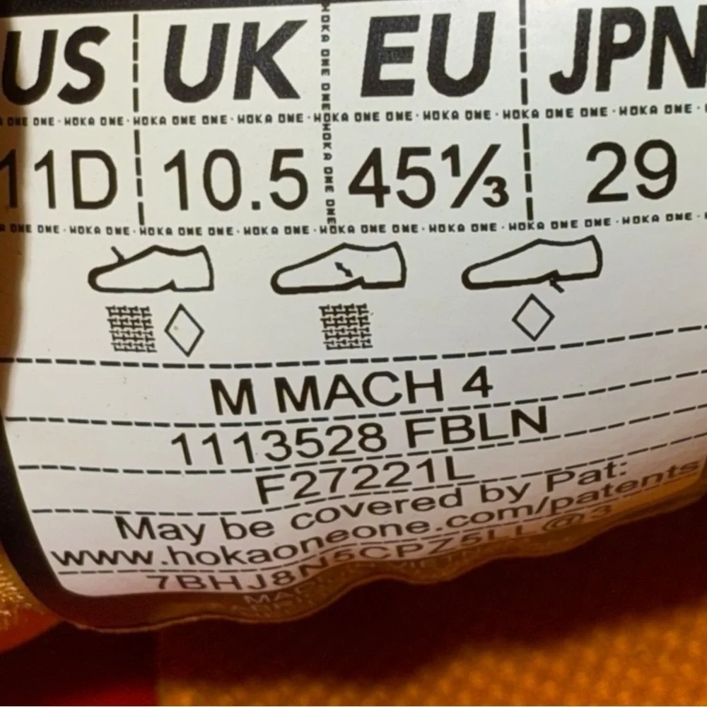 ▶️ Hoka ◀️ Mach 4 Multi Color Red/ Orange Gold Blue Colorway - Picture 14 of 14